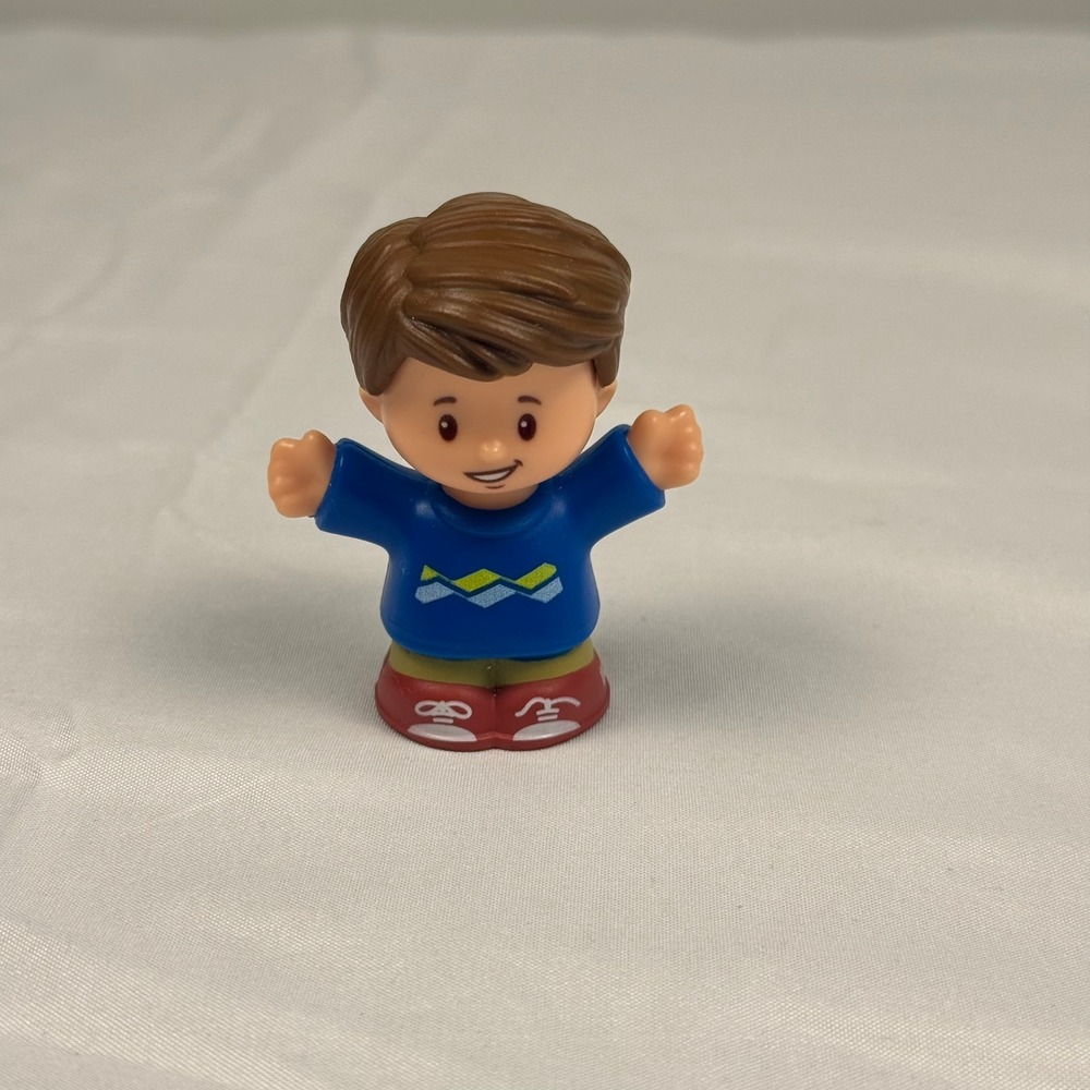 Fisher Price Little People Boy Blue Shirt Red Shoes FHF34 Replacement Figure